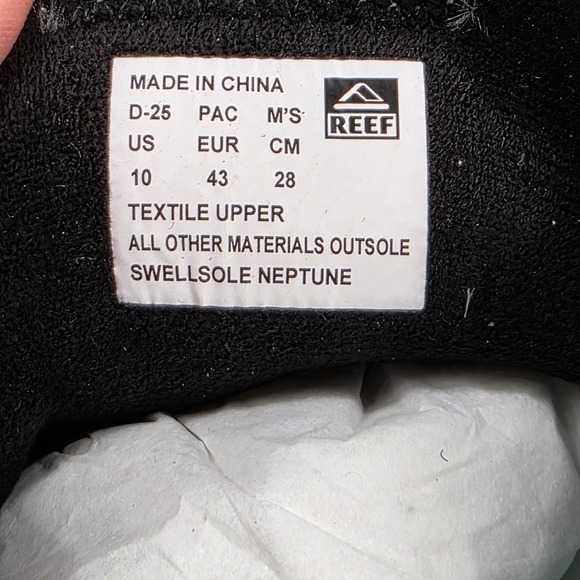 Reef Swellsole Neptune Men\'s Charcoal Knit Slip On Shoes‎ Size 10 main image 8